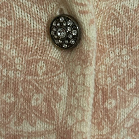 Gap Medium Cotton, Wool and Angora Rabbit Hair Blend Cardigan with Purple Sash - Picture 7 of 8